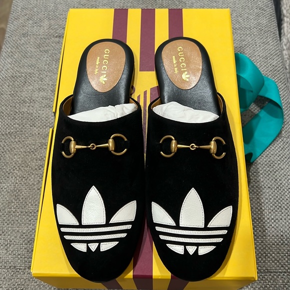 Gucci Shoes - Limited Addition* Gucci x Adidas Trefoil Mules